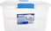 Sterilite Deep Clip Box, Stackable Small Storage Bin with Latching Lid, Plastic Container to Organize Paper, Office, Home, Clear Base and Lid, 1-Pack