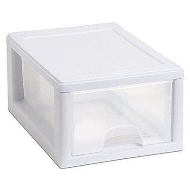 Sterilite Stacking Drawer Storage Organizer for Clothes, 6 Quart, 12-Pack