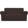Easy-Going Stretch Loveseat Couch Covers Washable Chocolate