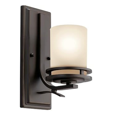 Kichler Hendrik 5.25" 1-Light Bathroom Vanity Light, Olde Bronze, 5076OZ