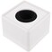 Tinksky Microphone Flag Station Logo ABS Portable Square Cube Shaped Interview Mic for Interview KTV Reporter Host ,White
