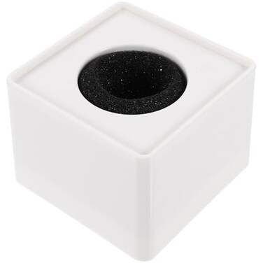 Tinksky Microphone Flag Station Logo ABS Portable Square Cube Shaped Interview Mic for Interview KTV Reporter Host ,White