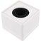 Tinksky Microphone Flag Station Logo ABS Portable Square Cube Shaped Interview Mic for Interview KTV Reporter Host ,White