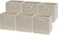 Simple Houseware 11-Inch Foldable Cube Storage Bins with Handles, Beige