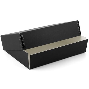 Lineco Museum Archival Storage Box, Drop Front, 8.75x10.75x3 in, Black