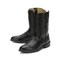 Justin Temple 10" Roper Cowboy Boots for Men, Pull-On, Black - 8D