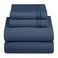 HearthHarbor Full Size Sheets - 4 Piece Bed Sheet Set, Hotel Luxury Double Brushed Bed Sheets - Extra Soft Bedding SheetsPillowcases, Full, Navy Blue