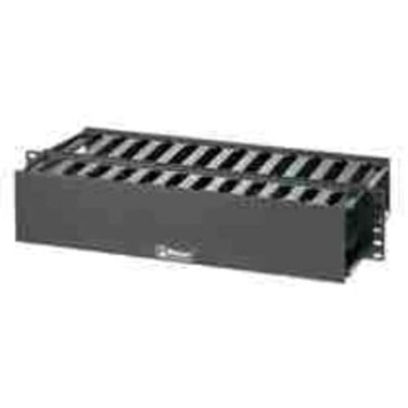 Panduit WMP1E Horizontal Cable Manager, Black, 2 RU, Black