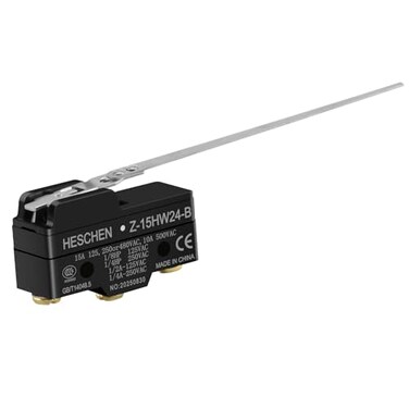 Heschen Micro Switch Z-15HW24-B Low Force Hinge Lever 3 Screw Terminal 15A Rated Current