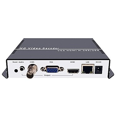 iseevy H.265 H.264 4K 1080P Video Decoder with HDMI VGA CVBS Output Support RTMP SRT RTSP UDP HTTP