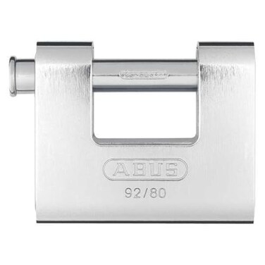 ABUS 92/80 Monoblock Solid Brass with Steel Jacket Padlock, Keyed Alike