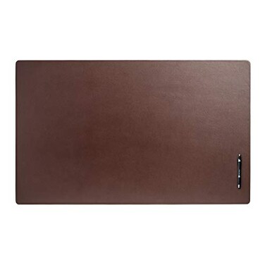 Dacasso Pad Without Side Rails Luxury Leather Blotter for Writing-Executive Desk Surface Protector, 38" x 24", Chocolate Brown