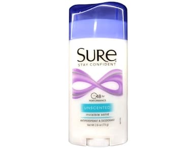 Sure Invisible Solid Anti-Perspirant and Deodorant Solid, Unscented 1.6 oz