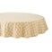 DII Checkered Tabletop Collection 100% Cotton, Machine Washable, Tablecloth, 70" Round, Yellow