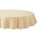 DII Checkered Tabletop Collection 100% Cotton, Machine Washable, Tablecloth, 70" Round, Yellow