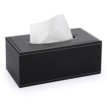 Sumnacon Tissue Box Cover Rectangle,Magnetic Bottom,PU Tissue Box Holder,M