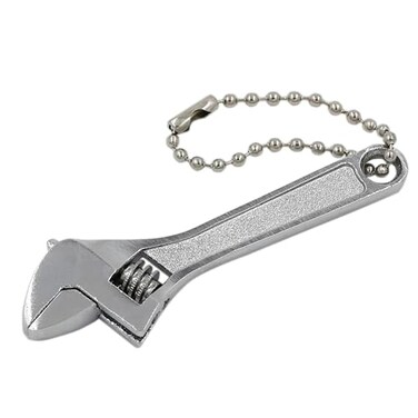 GENNEL 2.5 inch Tiny Adjustable Wrench, Silver Mini Size Spanner Tool