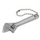 GENNEL 2.5 inch Tiny Adjustable Wrench, Silver Mini Size Spanner Tool