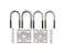CE Smith, Axle Tie Plate Kit, 2 Plates, 4 U-Bolts, 8 NutsLock Washers