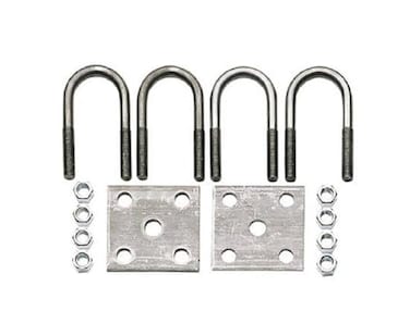 CE Smith, Axle Tie Plate Kit, 2 Plates, 4 U-Bolts, 8 NutsLock Washers