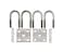CE Smith, Axle Tie Plate Kit, 2 Plates, 4 U-Bolts, 8 NutsLock Washers