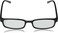 Foster Grant Men's Carter Rectangular Reading Glasses, Black/Transparent, 51 mm,1.25