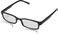 Foster Grant Men's Carter Rectangular Reading Glasses, Black/Transparent, 51 mm,1.25