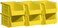 Akro-Mils 30210 AkroBins Plastic Storage Bins, 5"x4"x3", Yellow, 6-Pack