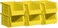 Akro-Mils 30210 AkroBins Plastic Storage Bins, 5"x4"x3", Yellow, 6-Pack