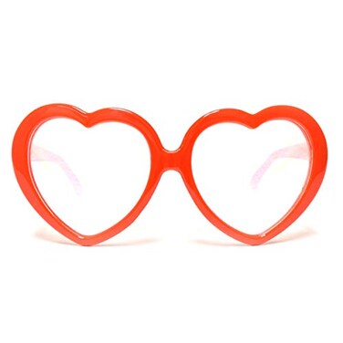 GloFX Diffraction GlassesRed Heart GlassesParty EDM Rave AccessoryVisual 3D Prism Geometric Rainbow Effects