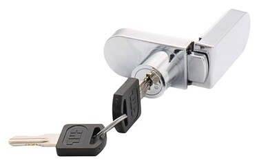 CRL Chrome No-Drill Showcase Lock - Keyed Alike
