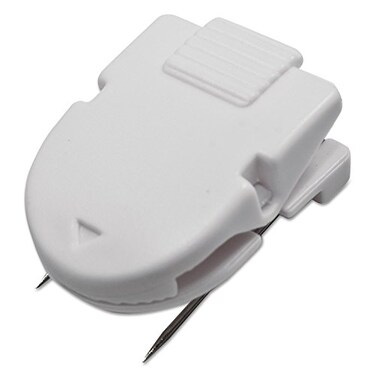 ADVANTUS Panel Wall Clip for Fabric Panels, Standard Size, 40-Sheet Capacity, Pack of 4, White ,75300