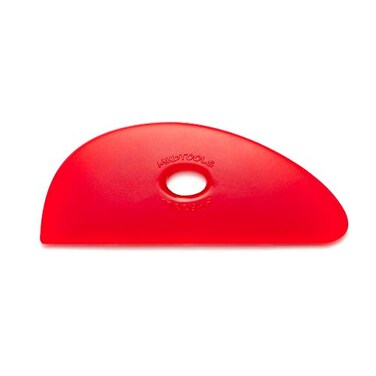 Mudtools Shape 3 Polymer Rib, Red Very Soft - 5-Inch Wide Pottery Tool