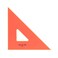 Pacific Arc Drafting Triangle, 10-inch, 45/90 Degrees, Fluorescent Orange