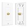 Cable Matters 2-Pack 1-Port TV Cable Wall Plate, Coax Wall Plate, White