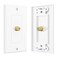 Cable Matters 2-Pack 1-Port TV Cable Wall Plate, Coax Wall Plate, White