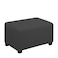 Easy-Going Stretch Small Rectangle Ottoman Cover Dark Grey
