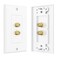Cable Matters 2-Pack 2-Port TV Cable Wall Plate, Coax Wall Plate, White