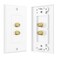 Cable Matters 2-Pack 2-Port TV Cable Wall Plate, Coax Wall Plate, White