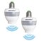 eSenlite eLEDing Motion Sensor Retrofit Light Socket Adapter“ Radar Motion Screw Base for LED CFL Incandescent Bulbs, Smart Dusk-to-Dawn Dimmable Control, 360° Detection, 2-Pack ,Bulb Not Included