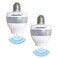 eSenlite eLEDing Motion Sensor Retrofit Light Socket Adapter“ Radar Motion Screw Base for LED CFL Incandescent Bulbs, Smart Dusk-to-Dawn Dimmable Control, 360° Detection, 2-Pack ,Bulb Not Included