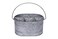 Creative Co-Op Galvanized Metal Storage Caddy with 4 Compartments and Handle, Grey