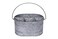 Creative Co-Op Galvanized Metal Storage Caddy with 4 Compartments and Handle, Grey