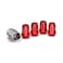 White Knight 40400SRDT Red Wheel Lock, 4 Pack, 1/2"-20 Thread