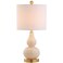 JONATHAN Y Anya Gourd Glass Table Lamp 20.5", Ivory