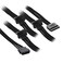CableMod ModFlex Sleeved Molex to 4 x SATA Power ,Black, 80cm / 20cm