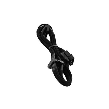CableMod ModFlex Sleeved Molex to 4 x SATA Power ,Black, 80cm / 20cm