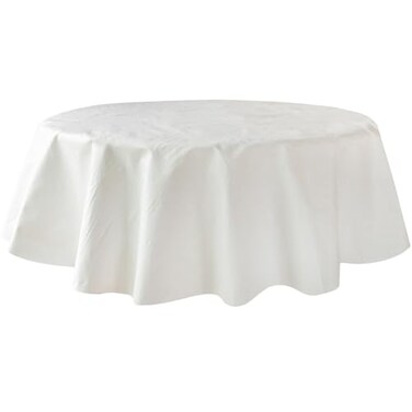 Benson Mills Vinyl Table Pad, ,Off-White, 70" Round