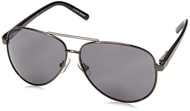 Foster Grant Men's Command Aviator Reading Glasses, metal, 61mm,1.25