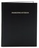 BookFactory A4 Engineering Notebook, 5mm Grid, Black, Hardbound, 96 Pages